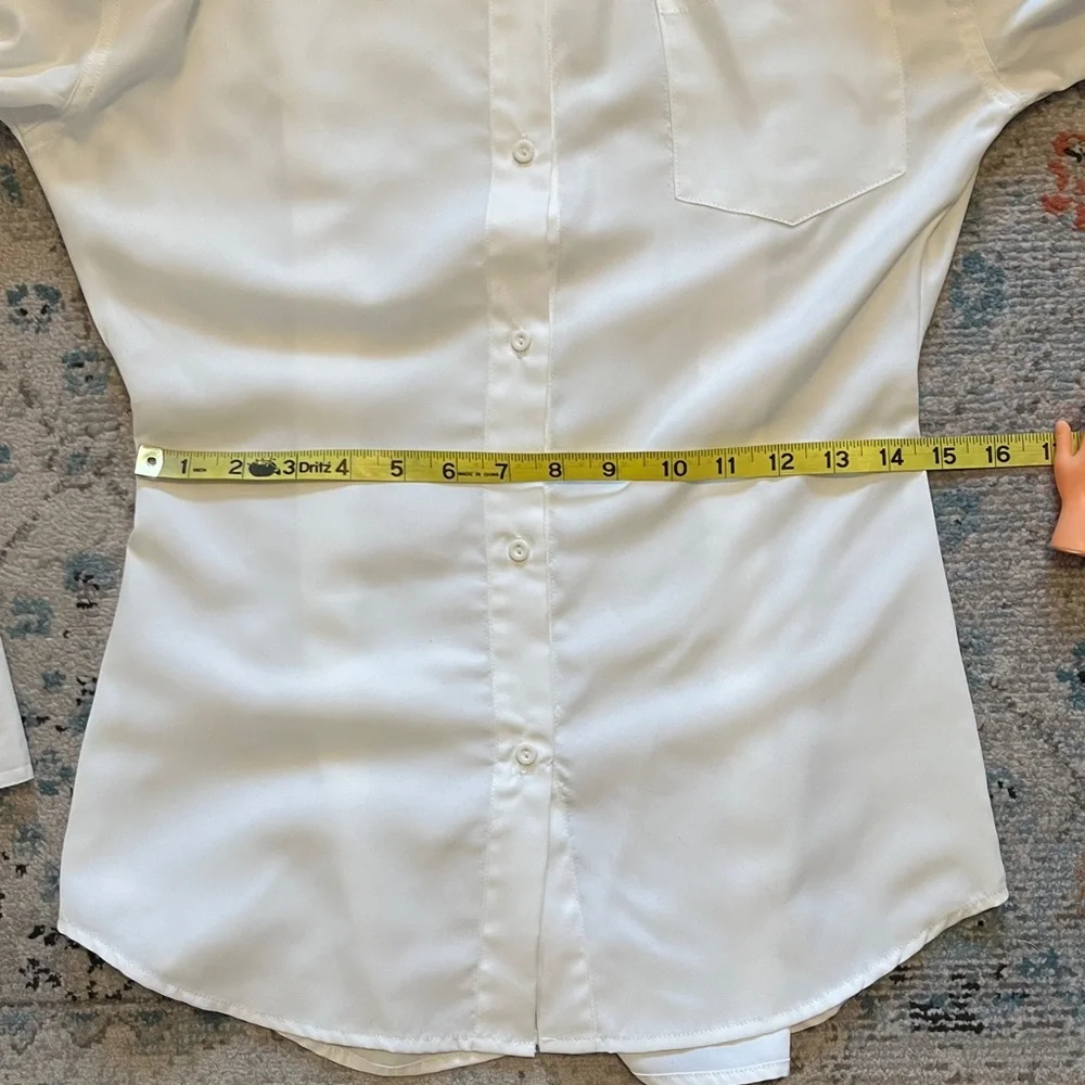 Steve Madden Nadia White Button Down Shirt - Picture 9 of 16